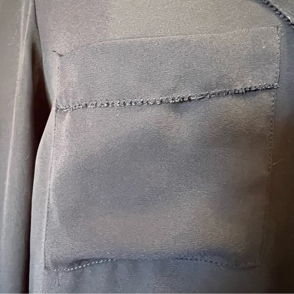 Zara Basic Women’s Sheer Navy Long Sleeved Blouse, Size Small - Picture 11 of 11